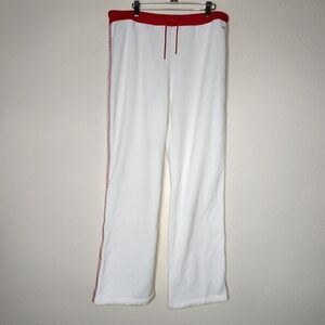 ESCADA Sport White & Red Sweatpants L